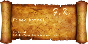 Fiser Kornél névjegykártya