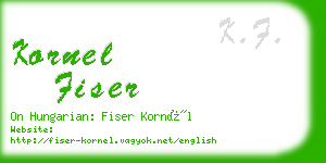kornel fiser business card